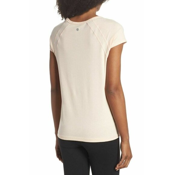 Zella Womens Light Coral Crew Neck Breathable Power Tee Size XS - Picture 7 of 12